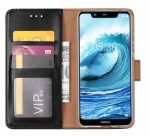 Hoesje geschikt voor Nokia 5.1 Plus - Bookcase Zwart - portemonnee hoesje