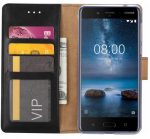 Hoesje geschikt voor Nokia 6 - Bookcase Zwart - portemonnee hoesje