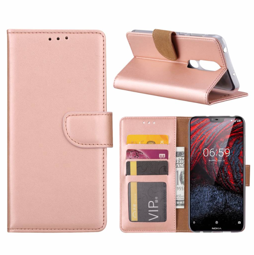 Cadeau Tomaat Zij zijn Hoesje geschikt voor Nokia 6.1 Plus - Bookcase Rose Goud - portemonnee  hoesje - All4Gadgets