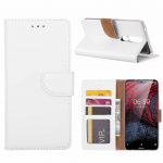 Hoesje geschikt voor Nokia 6.1 Plus - Bookcase Wit - portemonnee hoesje