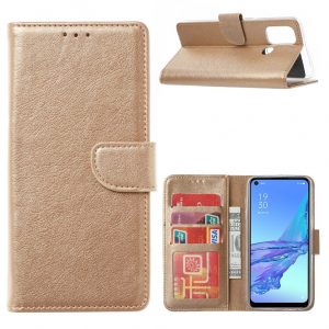 Hoesje geschikt voor Oppo A53 / A53s - Bookcase Goud - portemonnee hoesje
