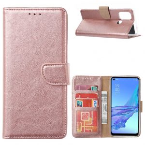 Hoesje geschikt voor Oppo A53 / A53s - Bookcase Rose Goud - portemonnee hoesje