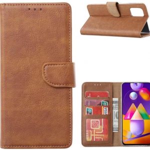 Hoesje geschikt voor Samsung Galaxy A02S - Bookcase Bruin - portemonnee hoesje