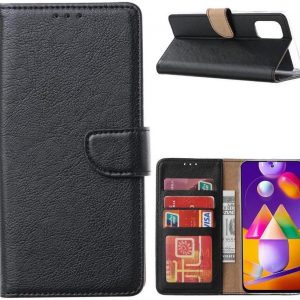 Hoesje geschikt voor Samsung Galaxy A02S - Bookcase Zwart - portemonnee hoesje