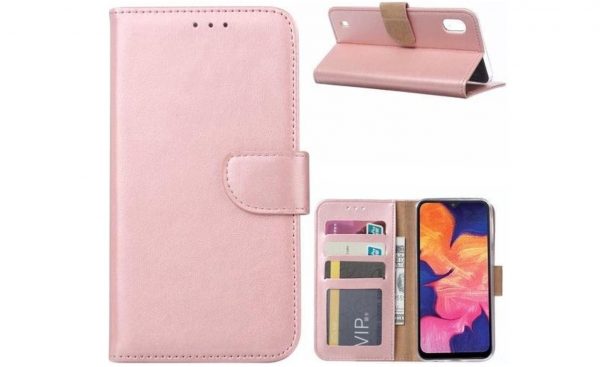 Hoesje geschikt voor Samsung Galaxy A10e (Lite) - Bookcase Rose Goud - portemonnee hoesje