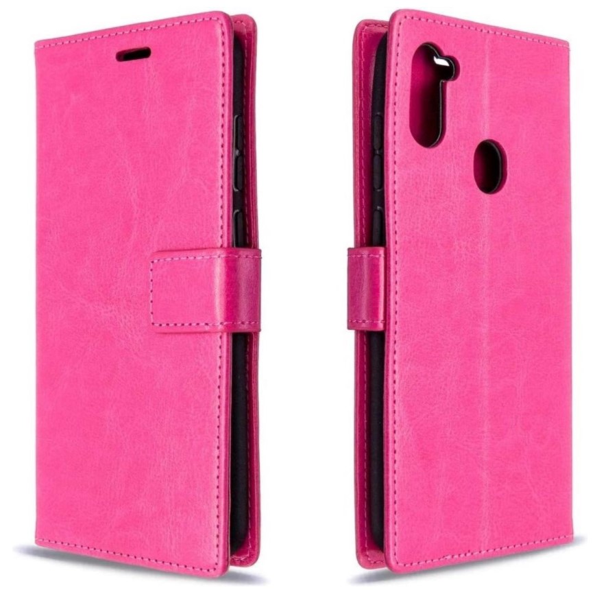 Hoesje geschikt voor Samsung Galaxy A11 hoesje bookcase - Roze