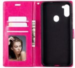 Hoesje geschikt voor Samsung Galaxy A11 hoesje bookcase - Roze