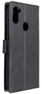 Hoesje geschikt voor Samsung Galaxy A11 hoesje bookcase - Zwart