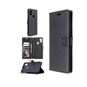 Hoesje geschikt voor Samsung Galaxy A11 hoesje bookcase - Zwart