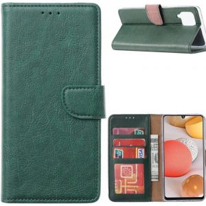 Hoesje geschikt voor Samsung Galaxy A12 - Bookcase Groen - portemonnee hoesje