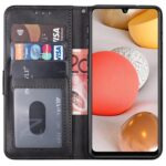 Hoesje geschikt voor Samsung Galaxy A12 - Bookcase Zwart - portemonnee hoesje