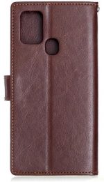 Hoesje geschikt voor Samsung Galaxy A21S hoesje bookcase bruin