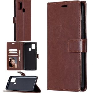 Hoesje geschikt voor Samsung Galaxy A21S hoesje bookcase bruin