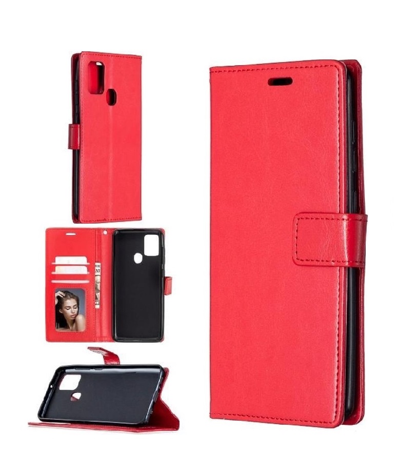 Hoesje geschikt voor Samsung Galaxy A21S hoesje - Bookcase rood