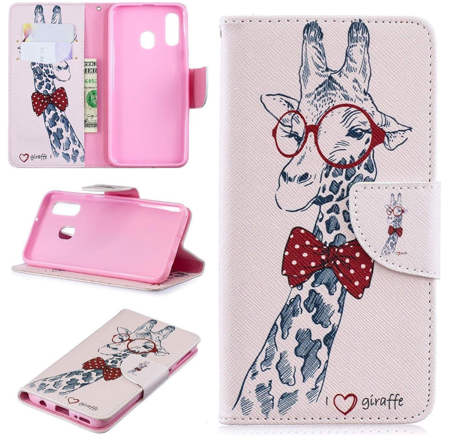 Hoesje geschikt voor Samsung Galaxy A41 Bookcase hoesje - Giraffe