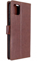 Hoesje geschikt voor Samsung Galaxy A41 hoesje book case bruin