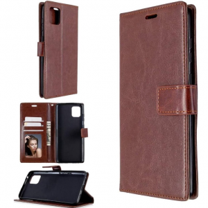 Hoesje geschikt voor Samsung Galaxy A41 hoesje book case bruin
