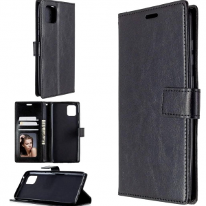 Hoesje geschikt voor Samsung Galaxy A41 hoesje book case zwart