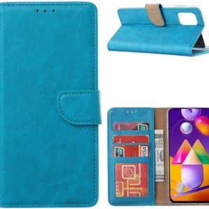 Hoesje geschikt voor Samsung Galaxy A42 - Bookcase Turquoise - portemonnee hoesje