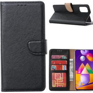 Hoesje geschikt voor Samsung Galaxy A42 - Bookcase Zwart - portemonnee hoesje