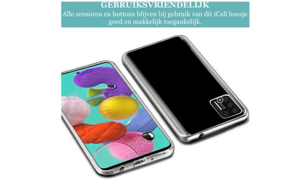 Hoesje geschikt voor Samsung Galaxy A51 - Dubbelzijdig Siliconen hoesje - 2 in 1 (360 graden)