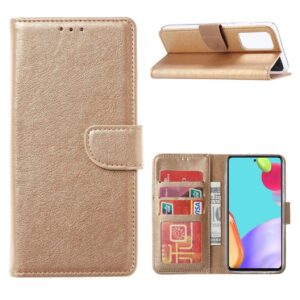 Hoesje geschikt voor Samsung Galaxy A52 - Bookcase Goud - portemonnee hoesje