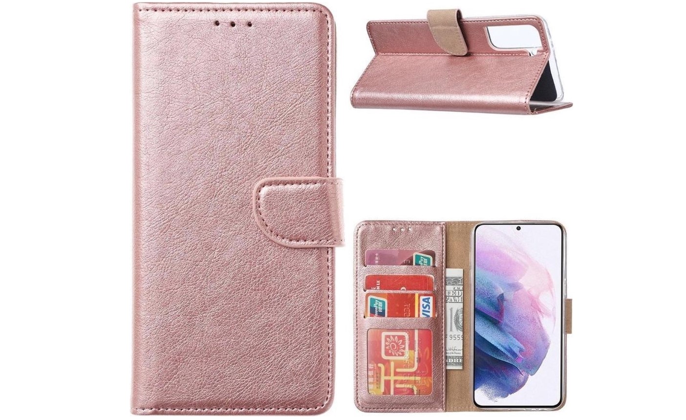 Hoesje geschikt voor Samsung Galaxy A52 - Bookcase Rose Goud - portemonnee hoesje