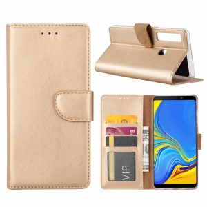 Hoesje geschikt voor Samsung Galaxy A9 (2018) - Bookcase Goud - portemonnee hoesje
