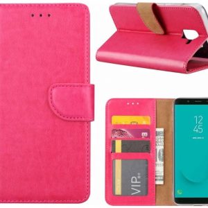 Hoesje geschikt voor Samsung Galaxy J6+ (2018) - Bookcase Roze - portemonnee hoesje