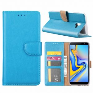 Hoesje geschikt voor Samsung Galaxy J6+ (2018) - Bookcase Turquoise - portemonnee hoesje