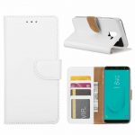 Hoesje geschikt voor Samsung Galaxy J6 (2018) - Bookcase Wit - portemonnee hoesje