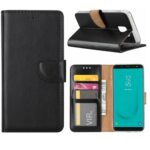 Hoesje geschikt voor Samsung Galaxy J6+ (2018) - Bookcase Zwart - portemonnee hoesje