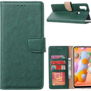 Hoesje geschikt voor Samsung Galaxy M11 - Bookcase Groen - portemonnee hoesje