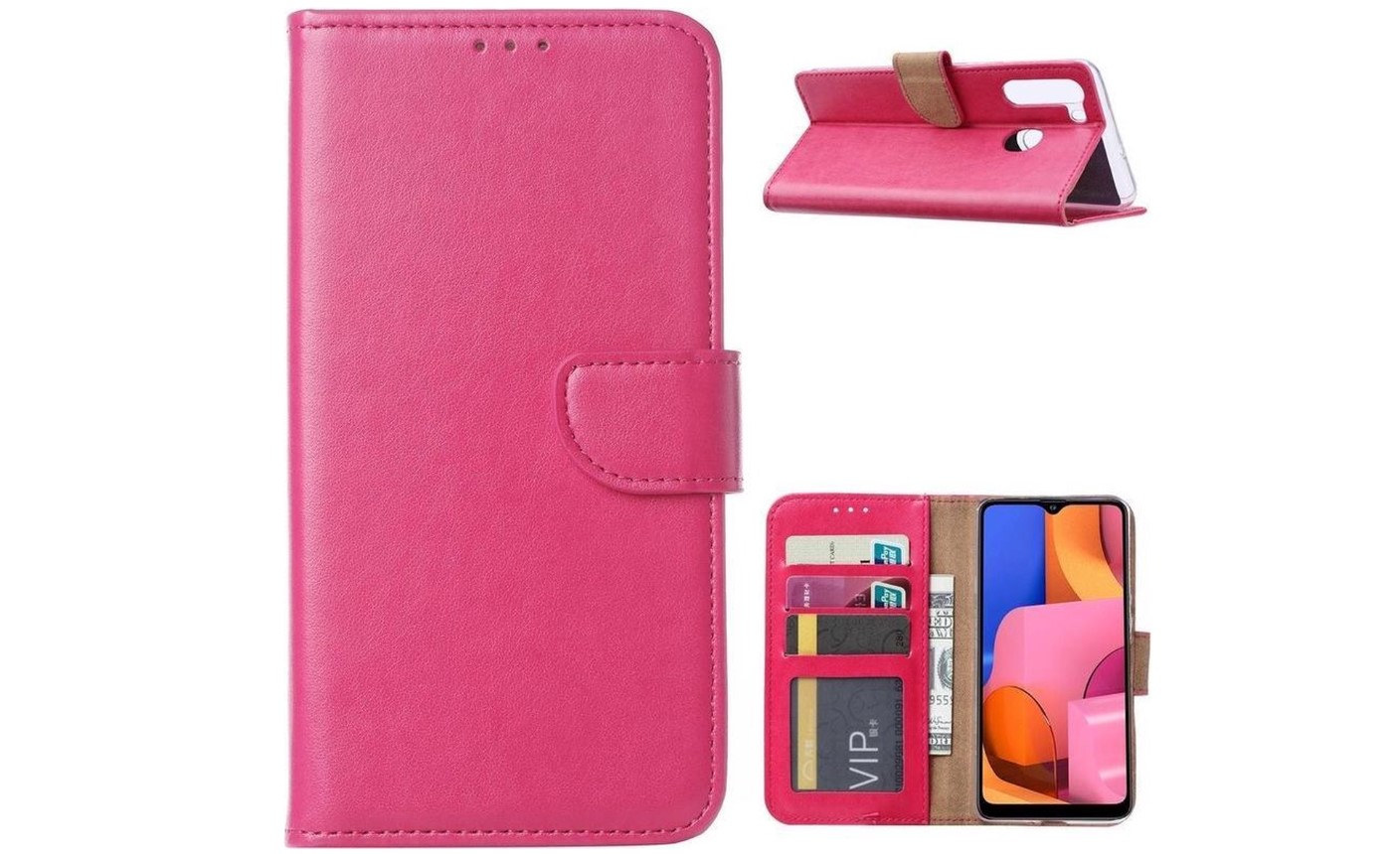Hoesje geschikt voor Samsung Galaxy M11 - Bookcase Roze - portemonnee hoesje