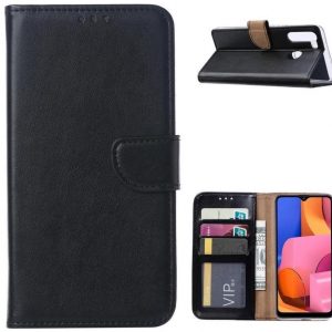 Hoesje geschikt voor Samsung Galaxy M11 - Bookcase Zwart - portemonnee hoesje