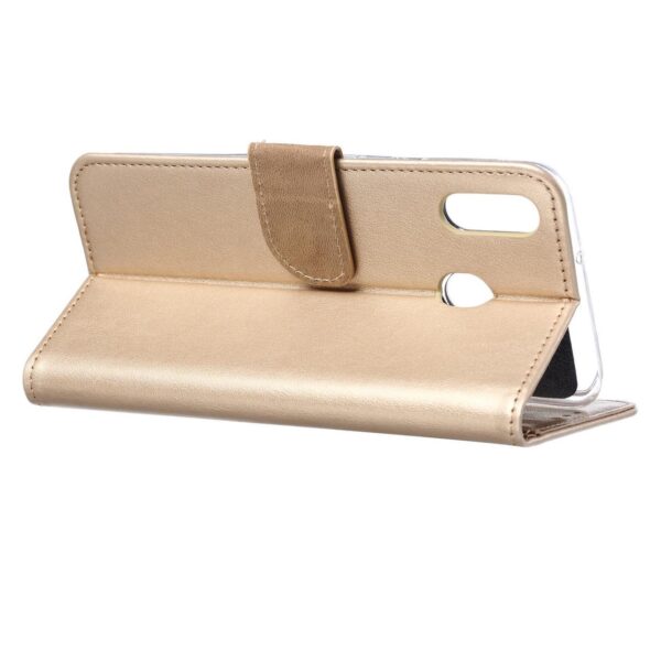 Hoesje geschikt voor Samsung Galaxy M20 Power - Bookcase Goud - portemonnee hoesje