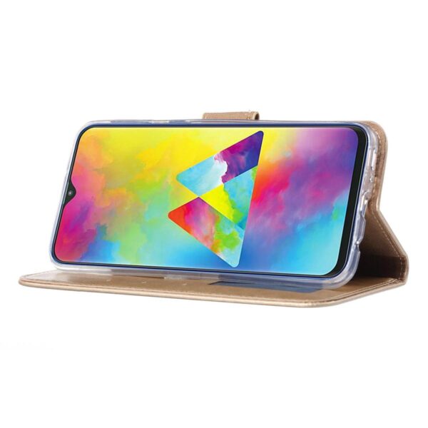 Hoesje geschikt voor Samsung Galaxy M20 Power - Bookcase Goud - portemonnee hoesje