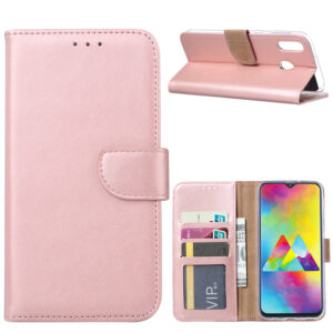 Hoesje geschikt voor Samsung Galaxy M20 Power - Bookcase Rose goud - portemonnee hoesje