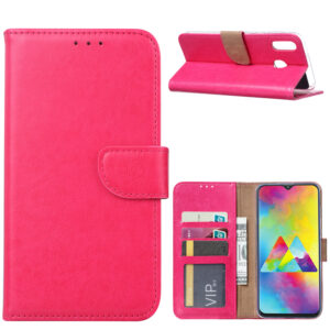 Hoesje geschikt voor Samsung Galaxy M20 Power - Bookcase Roze - portemonnee hoesje