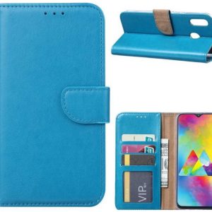 Hoesje geschikt voor Samsung Galaxy M20 Power - Bookcase Turquoise - portemonnee hoesje