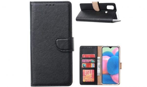 Hoesje geschikt voor Samsung Galaxy M21 - Bookcase Zwart - portemonnee hoesje
