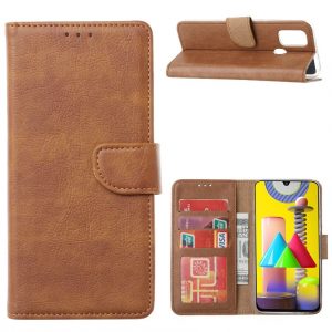 Hoesje geschikt voor Samsung Galaxy M31 - Bookcase Bruin - portemonnee hoesje