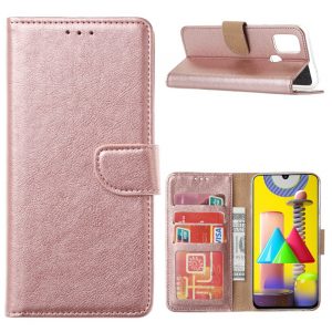 Hoesje geschikt voor Samsung Galaxy M31 - Bookcase Rose Goud - portemonnee hoesje