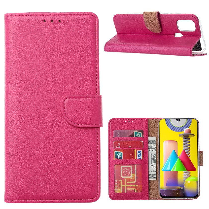 Hoesje geschikt voor Samsung Galaxy M31 - Bookcase Roze - portemonnee hoesje