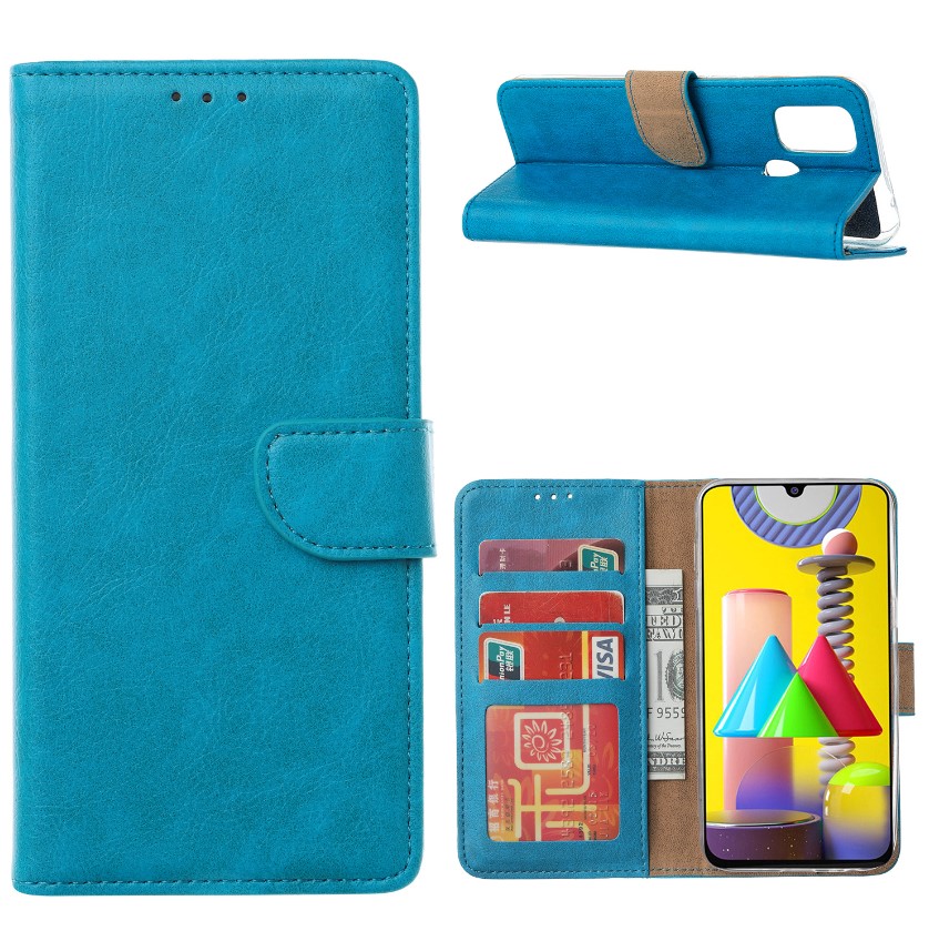 Hoesje geschikt voor Samsung Galaxy M31 - Bookcase Turquoise - portemonnee hoesje