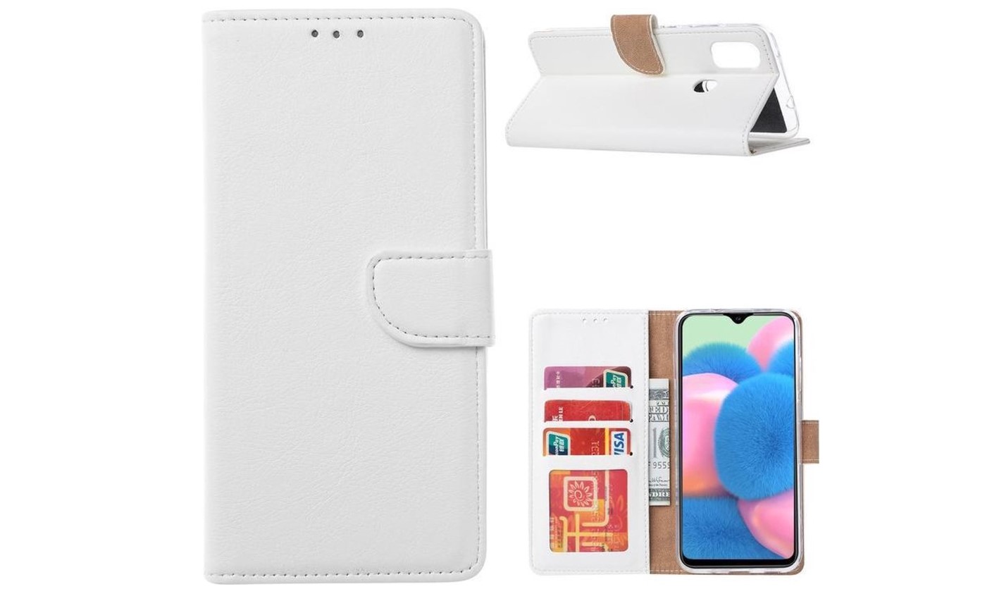 Hoesje geschikt voor Samsung Galaxy M31 - Bookcase Wit - portemonnee hoesje