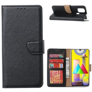 Hoesje geschikt voor Samsung Galaxy M31 - Bookcase Zwart - portemonnee hoesje