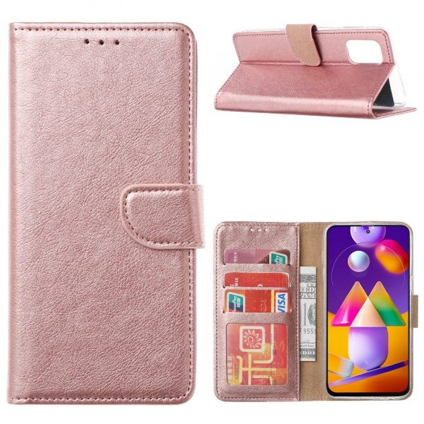 Hoesje geschikt voor Samsung Galaxy M31s - Bookcase Rose Goud - portemonnee hoesje