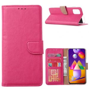 Hoesje geschikt voor Samsung Galaxy M31s - Bookcase Roze - portemonnee hoesje