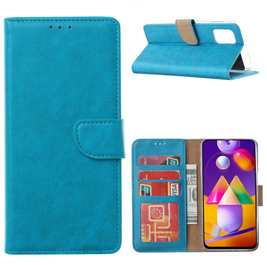 Hoesje geschikt voor Samsung Galaxy M31s - Bookcase Turquoise - portemonnee hoesje